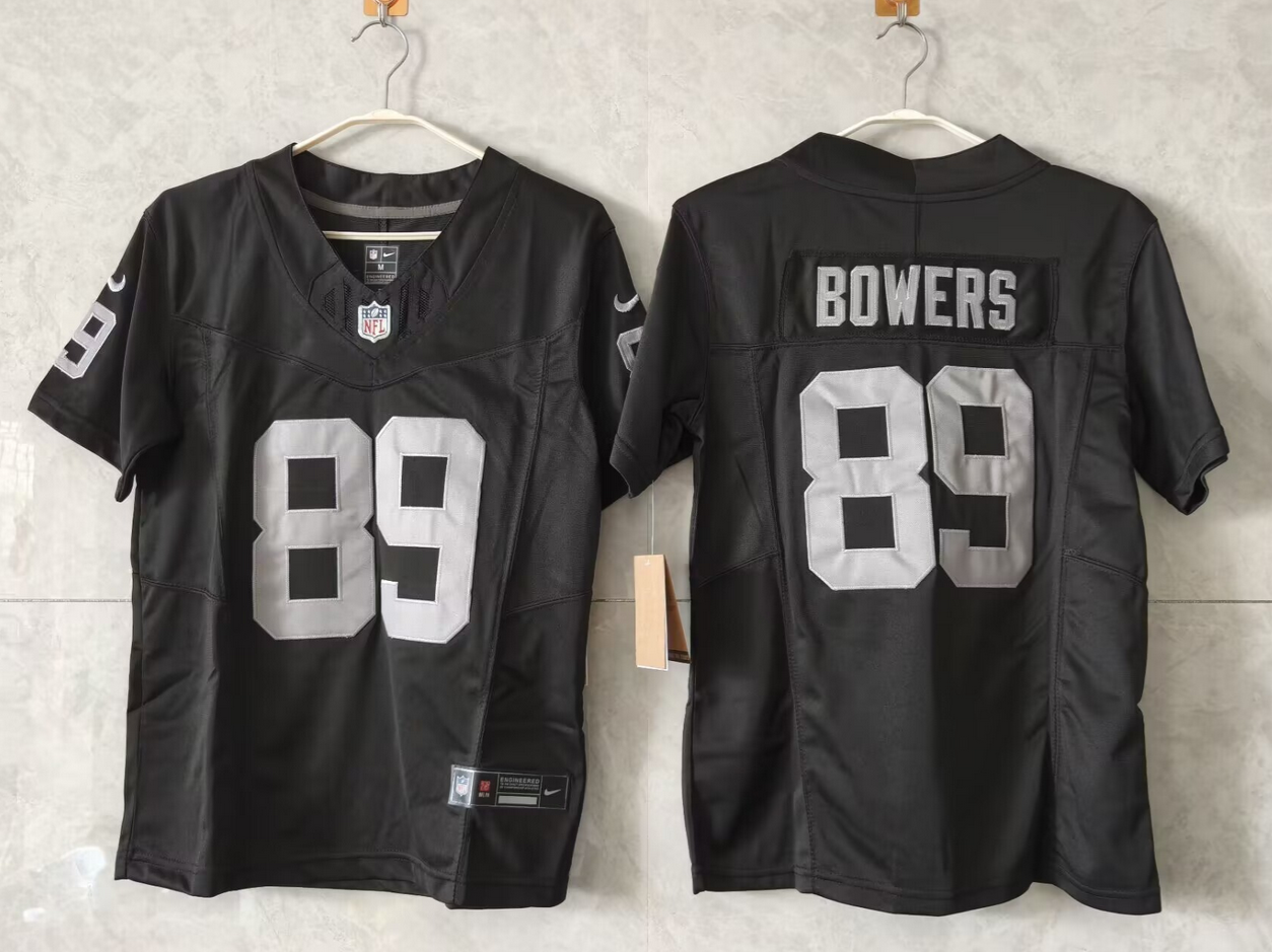 Youth Las Vegas Raiders #89 Brock Bowers Black 2025 Draft F.U.S.E. Vapor Untouchable Limited Stitched Football Jersey